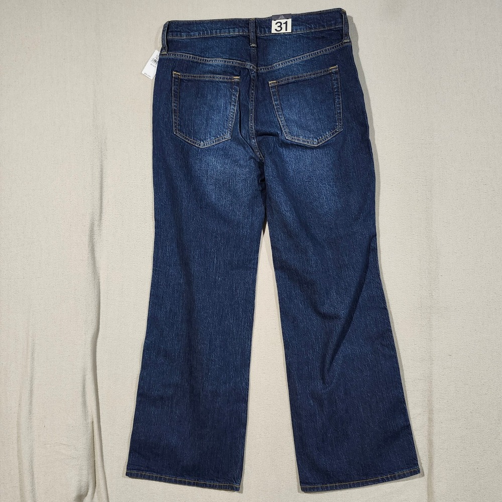 GAP NWT Vintage Flare High Rise Jean Dark Wash Blue Denim Women Sz 31 12P Petite - Picture 14 of 15